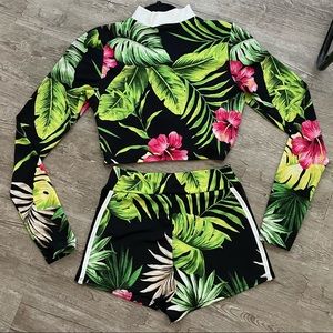 XS Fashion Nova 2-Piece Tropical Set